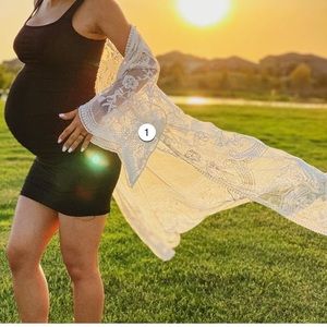 Pink Blush Maternity Kimono